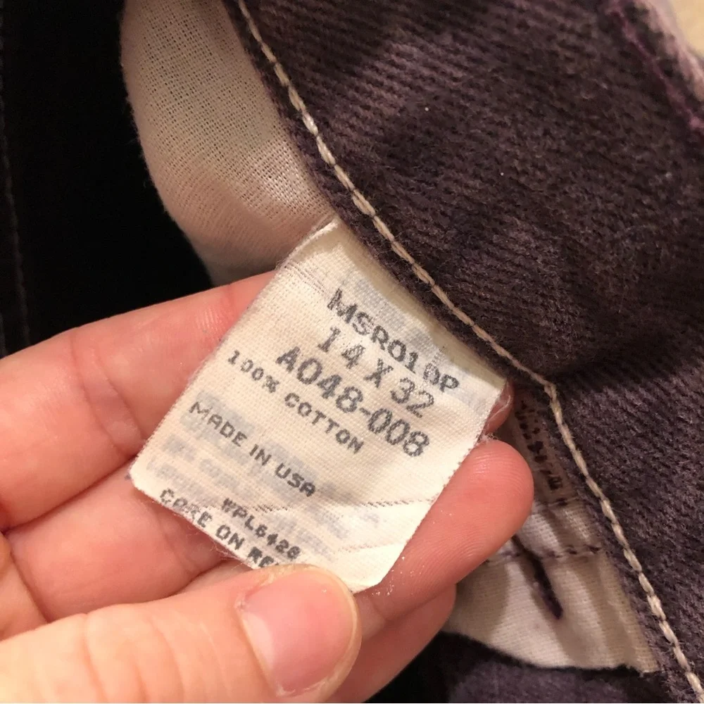 Vintage 90s Wrangler For Women High Rise Mom Jeans 14x32 Dark Purple‎ Plum
